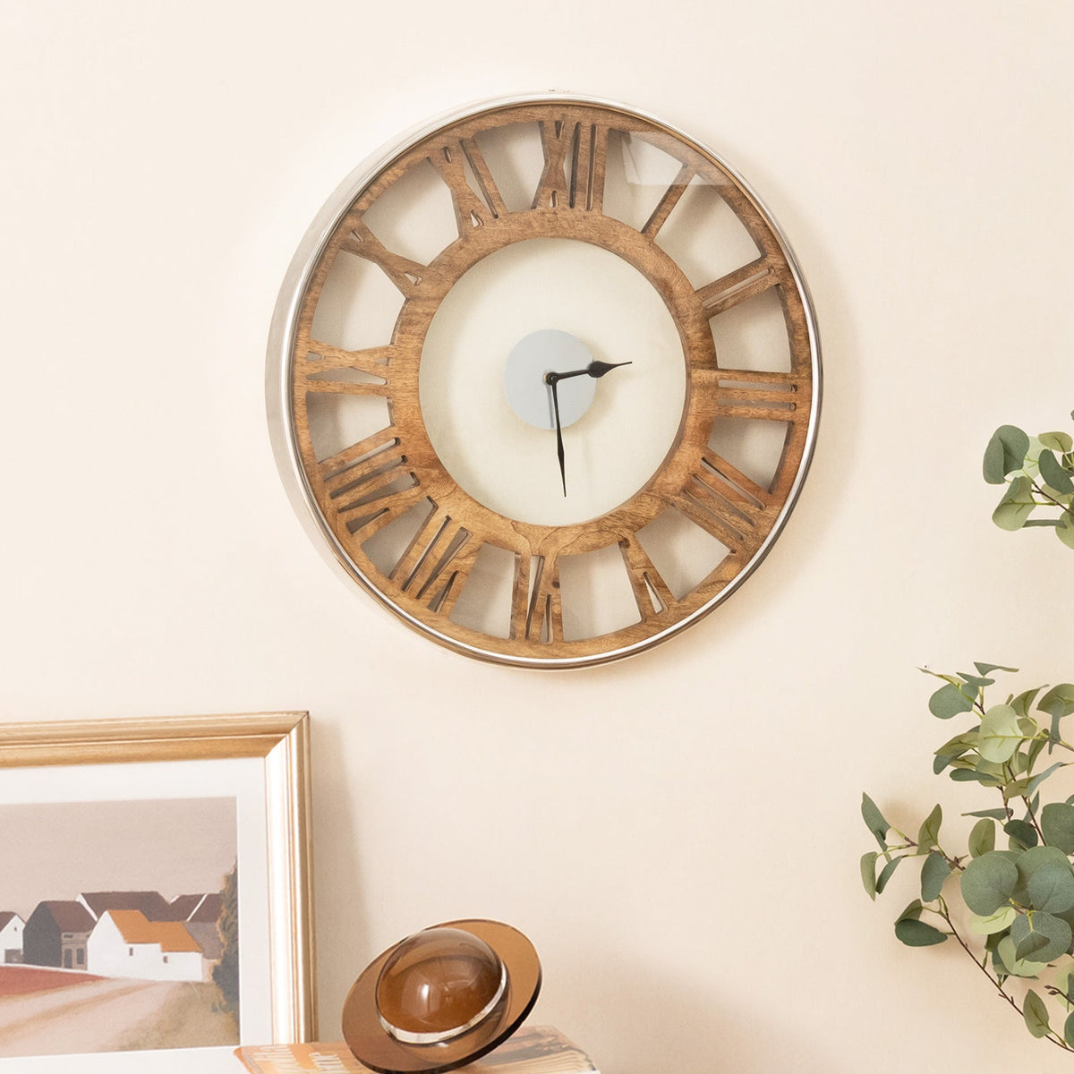 15.5/20 Inch Silent Wall Clock with Classic Frame-L