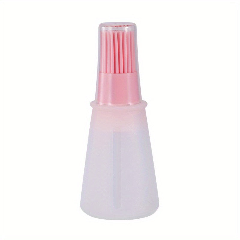 Silicone Basting Brush with Lid & Measurements - BBQ & Cooking Marinade Tool