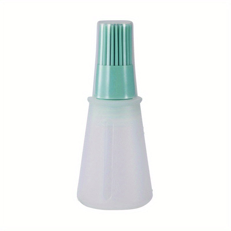 Silicone Basting Brush with Lid & Measurements - BBQ & Cooking Marinade Tool