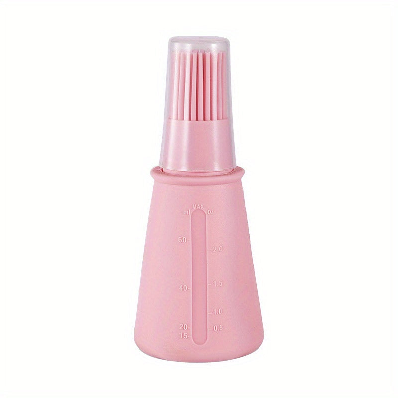 Silicone Basting Brush with Lid & Measurements - BBQ & Cooking Marinade Tool