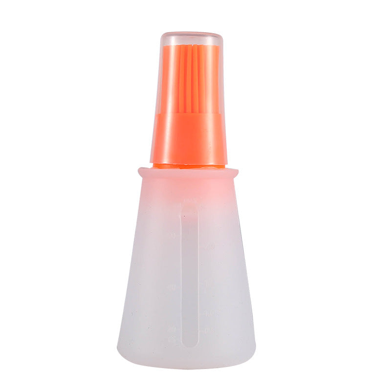 Silicone Basting Brush with Lid & Measurements - BBQ & Cooking Marinade Tool