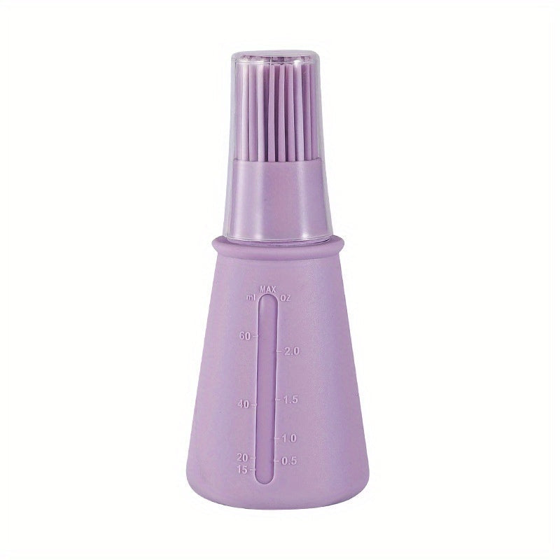 Silicone Basting Brush with Lid & Measurements - BBQ & Cooking Marinade Tool