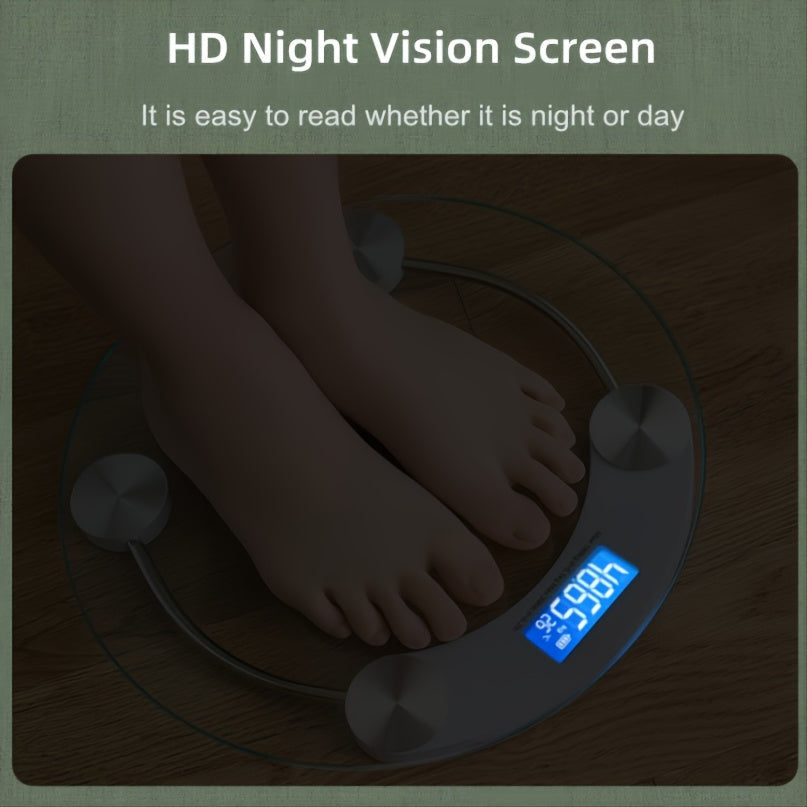 Smart Digital Bathroom Scale with LCD Display - Accurate Body Weight Measurement & Progress Tracking