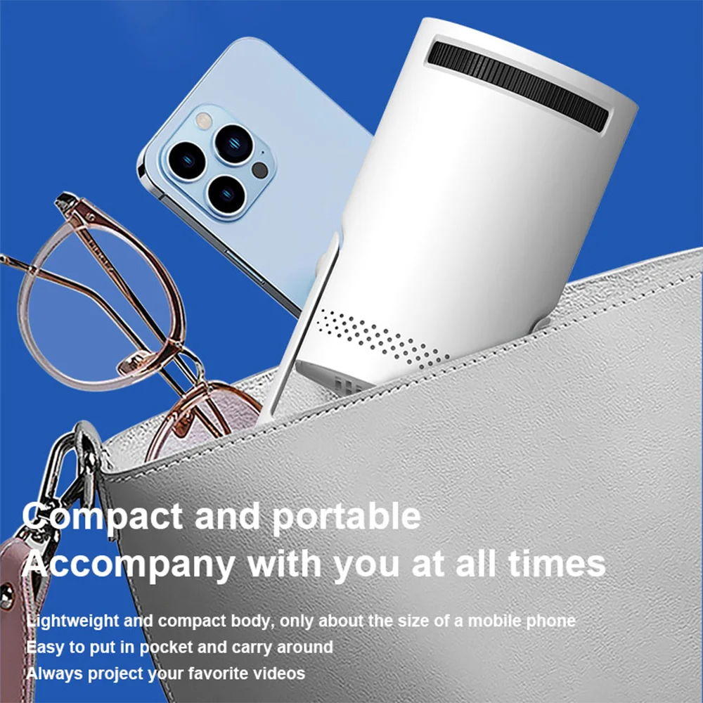 Smart Wi-Fi Mini Home Projector – HD Portable Home Theatre iOS Android Speakers
