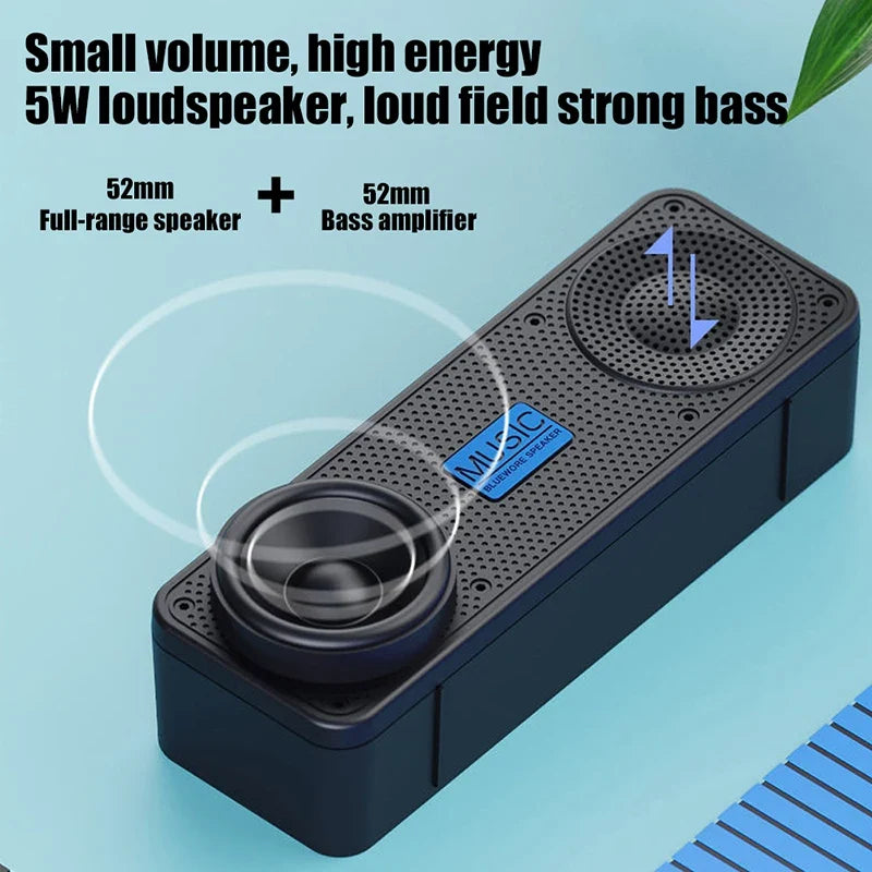 Black Wireless Bluetooth Smart Speaker – Portable Subwoofer Audio with FM Radio