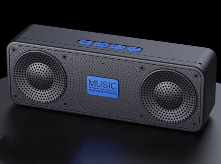 Black Wireless Bluetooth Smart Speaker – Portable Subwoofer Audio with FM Radio
