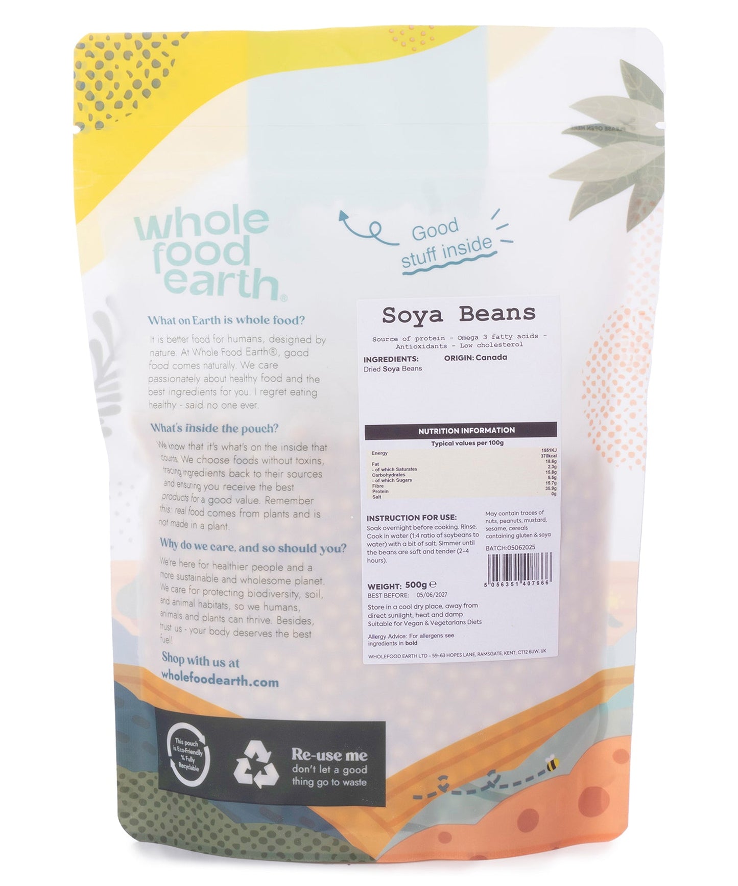 Soya Beans | Whole Dried Soybeans | Vegan & Vegetarian