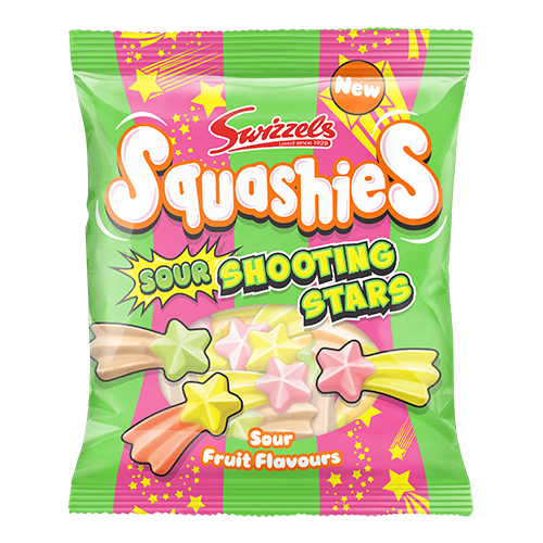 12 x Squashies Sour Shooting Stars - 120 g