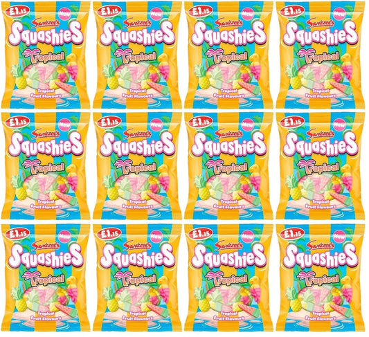 Squashies Tropical Sweets | 12 x 100g Bags | Bulk Buy