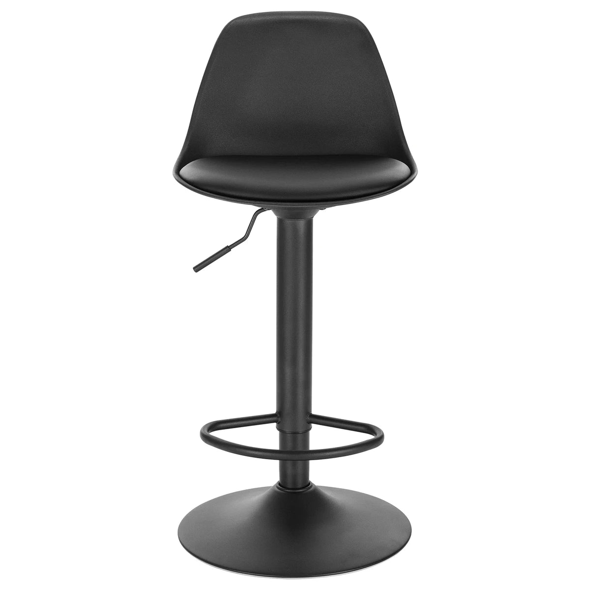 Height Adjustable Bar Stool - Faux Leather/Velvet Bar Chair Backrest Swivel High