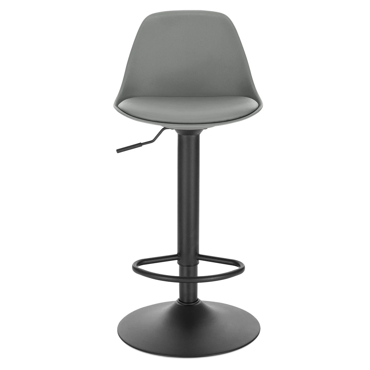 Height Adjustable Bar Stool - Faux Leather/Velvet Bar Chair Backrest Swivel High