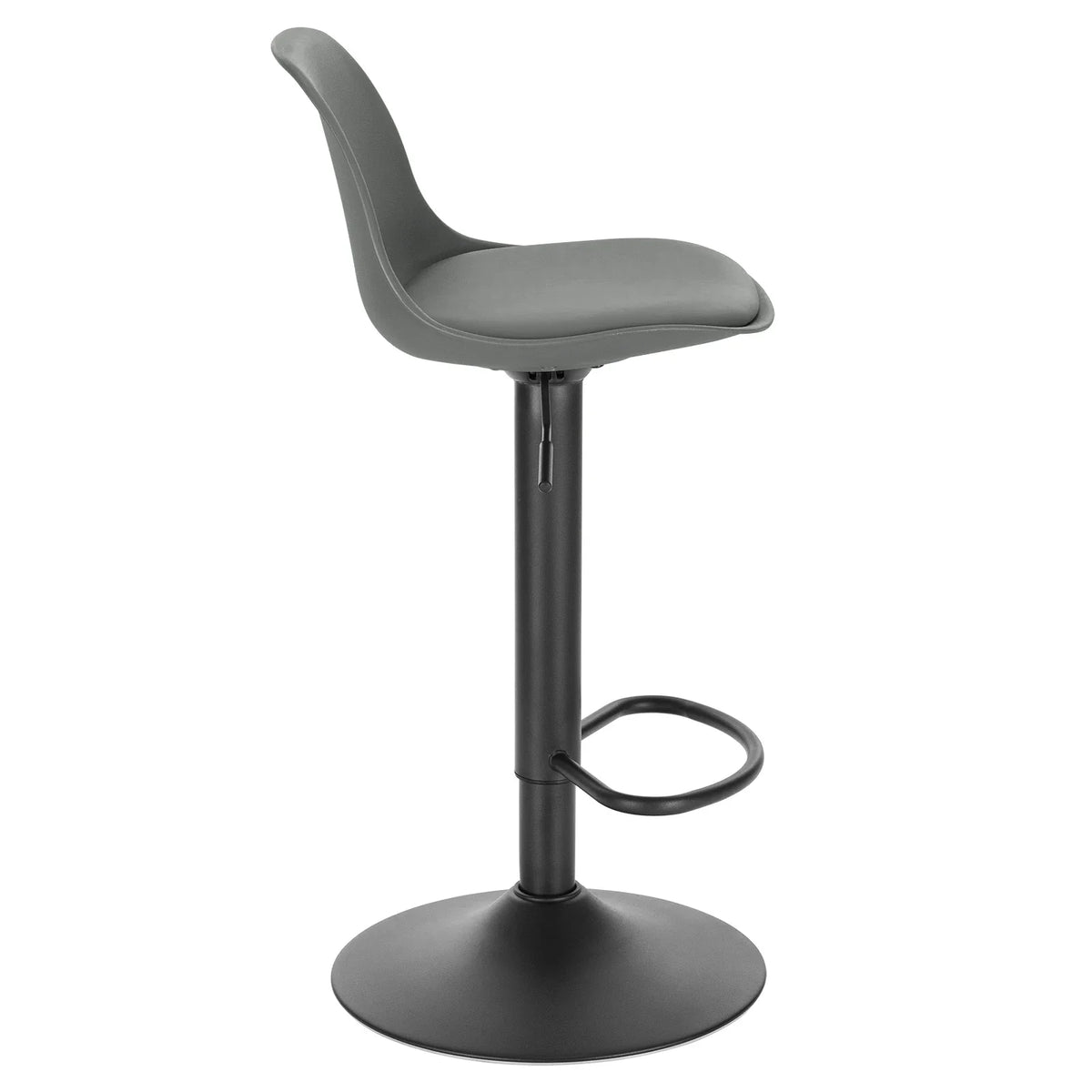 Height Adjustable Bar Stool - Faux Leather/Velvet Bar Chair Backrest Swivel High