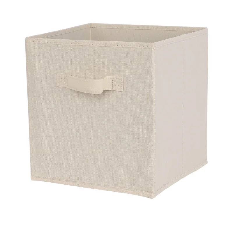 Foldable Non-Woven Storage Cube Organiser for Shelves & Wardrobes with Handles