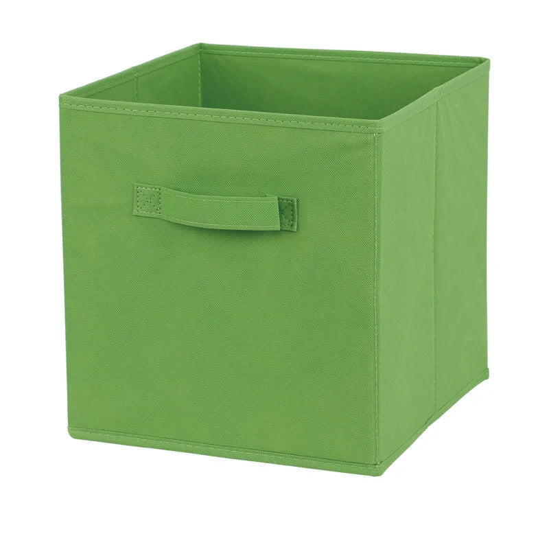 Foldable Non-Woven Storage Cube Organiser for Shelves & Wardrobes with Handles