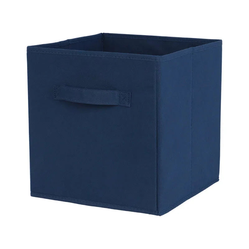 Foldable Non-Woven Storage Cube Organiser for Shelves & Wardrobes with Handles