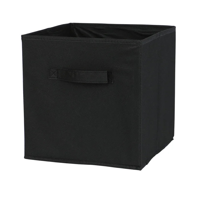 Foldable Non-Woven Storage Cube Organiser for Shelves & Wardrobes with Handles