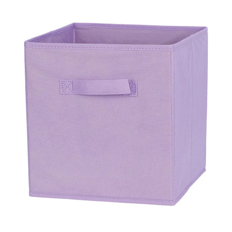 Foldable Non-Woven Storage Cube Organiser for Shelves & Wardrobes with Handles
