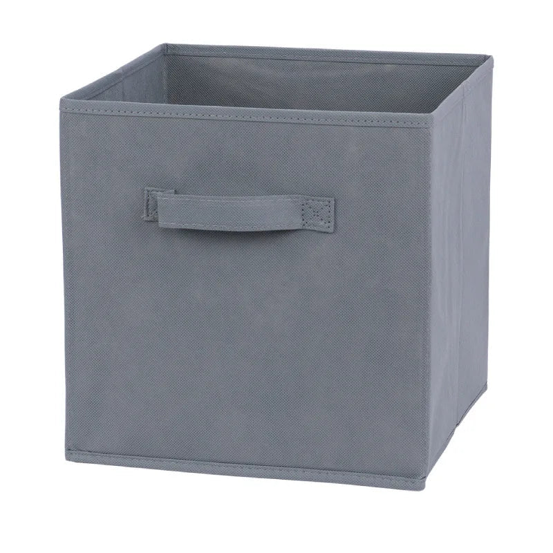 Foldable Non-Woven Storage Cube Organiser for Shelves & Wardrobes with Handles