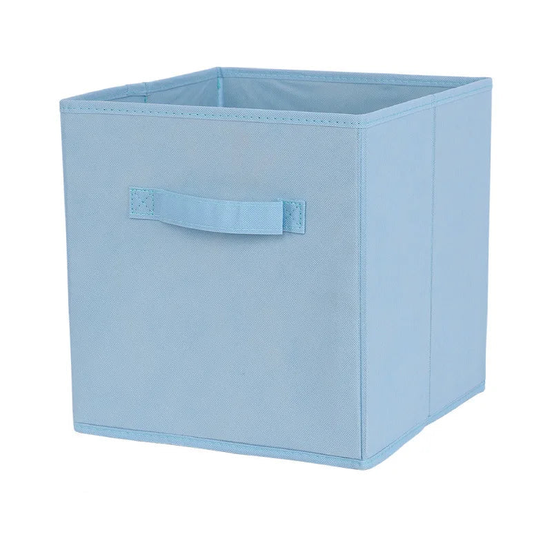 Foldable Non-Woven Storage Cube Organiser for Shelves & Wardrobes with Handles
