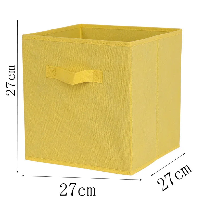 Foldable Non-Woven Storage Cube Organiser for Shelves & Wardrobes with Handles