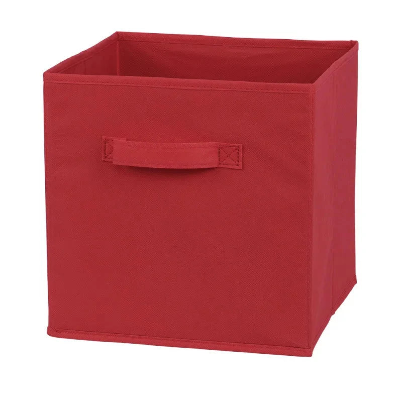 Foldable Non-Woven Storage Cube Organiser for Shelves & Wardrobes with Handles