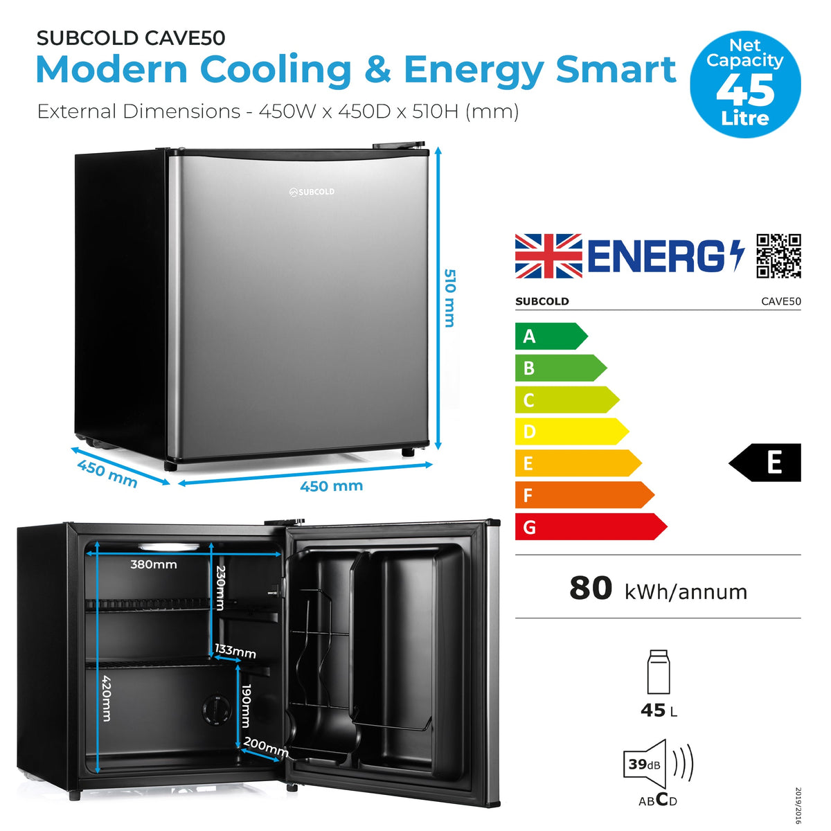 Subcold Cave50 Solid Door Beer Fridge