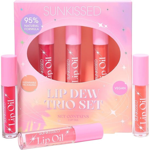 Sunkissed Lip Dew Tri Set Gift Set 3 x 4.3ml Lip Oil