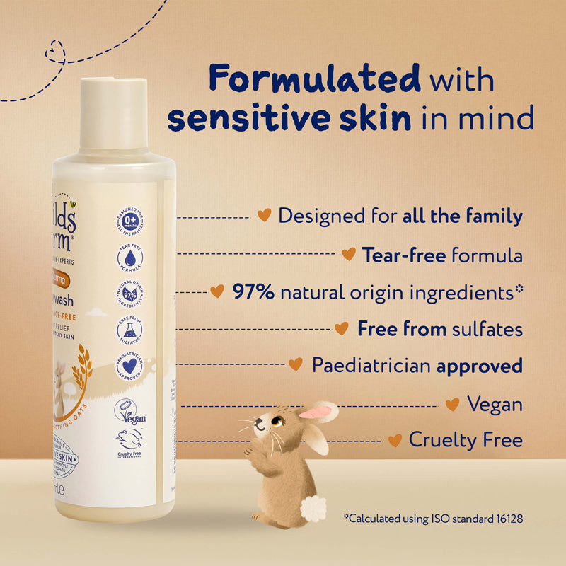 Child's Farm OatDerma Body Wash 250ml – Fragrance-Free, Eczema-Prone Skin