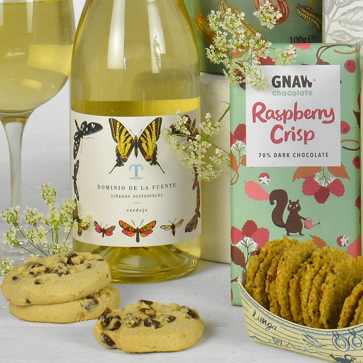 Nachhaltige Vegane Geschenkbox | Umweltschonender Wein & Veganer Präsentkorb