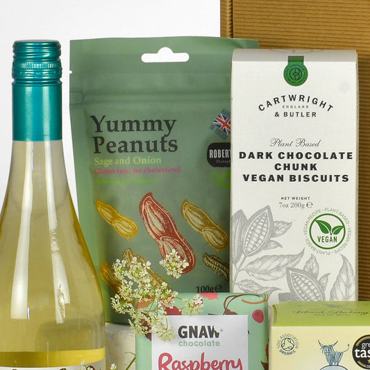 Nachhaltige Vegane Geschenkbox | Umweltschonender Wein & Veganer Präsentkorb