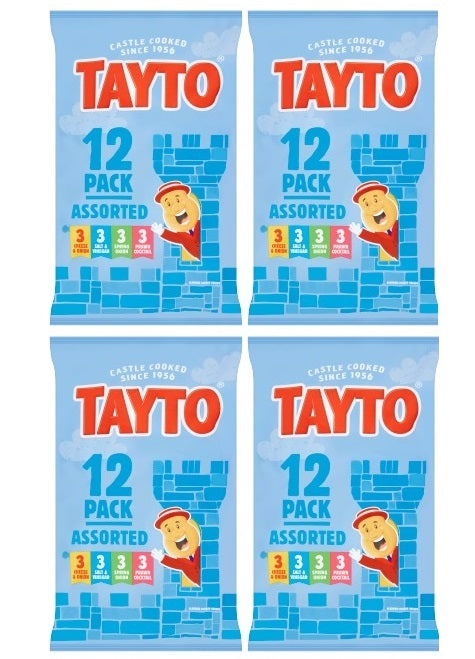 48 x Tayto Gemischte Chips (4x12 Packungen) 25G