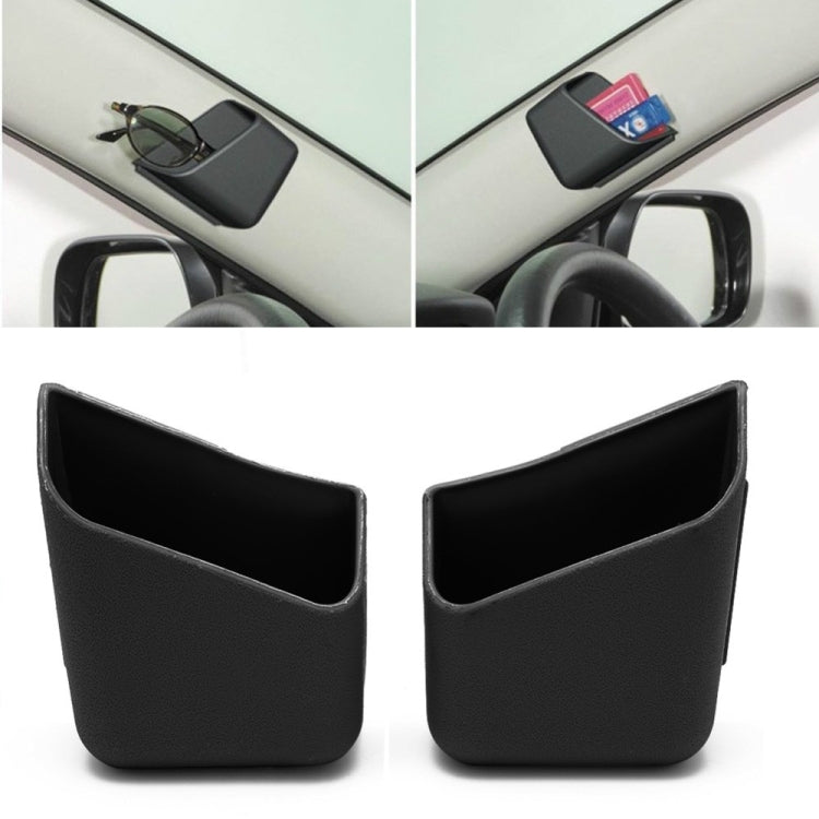 2 STÜCK Universal Auto Brillen Organizer Aufbewahrungsbox Halter Schwarz, Auto Brillen Organizer