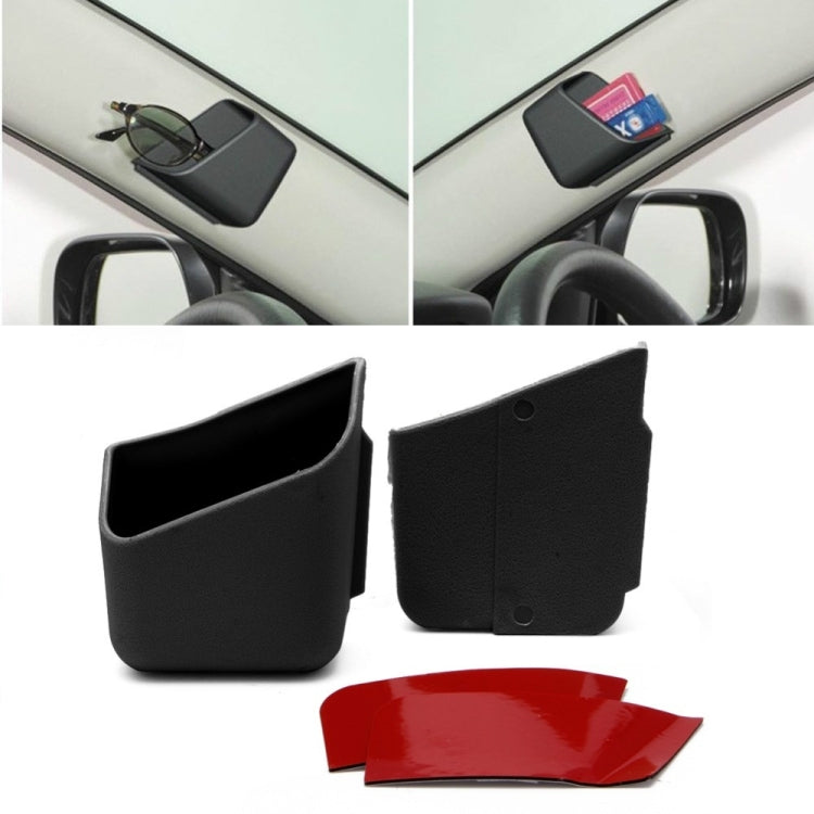 2 STÜCK Universal Auto Brillen Organizer Aufbewahrungsbox Halter Schwarz, Auto Brillen Organizer