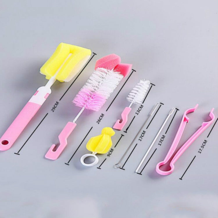 7-teiliges Flaschenbürsten-Set mit Strohhalmbürste