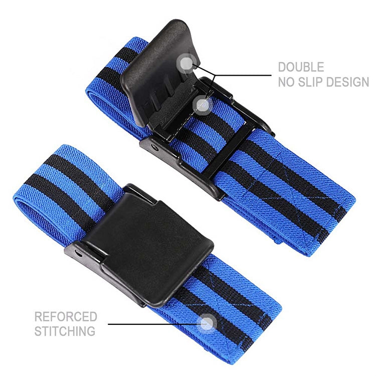 1 Paar Naturlatex Seiden-Gummiband Arm-Fitness-Blutfluss-Restriktion Trainingsband, Größe: 60 x 5cm, 1 Paar Trainingsband (Blau), 1 Paar Trainingsband (Rot)