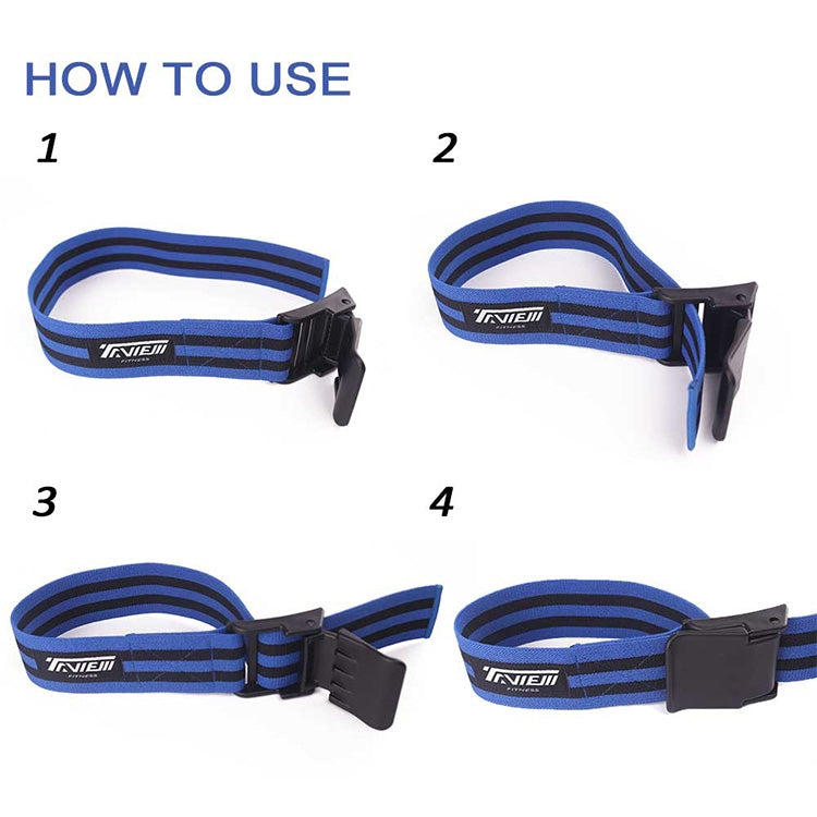 1 Paar Naturlatex Seiden-Gummiband Arm-Fitness-Blutfluss-Restriktion Trainingsband, Größe: 60 x 5cm, 1 Paar Trainingsband (Blau), 1 Paar Trainingsband (Rot)