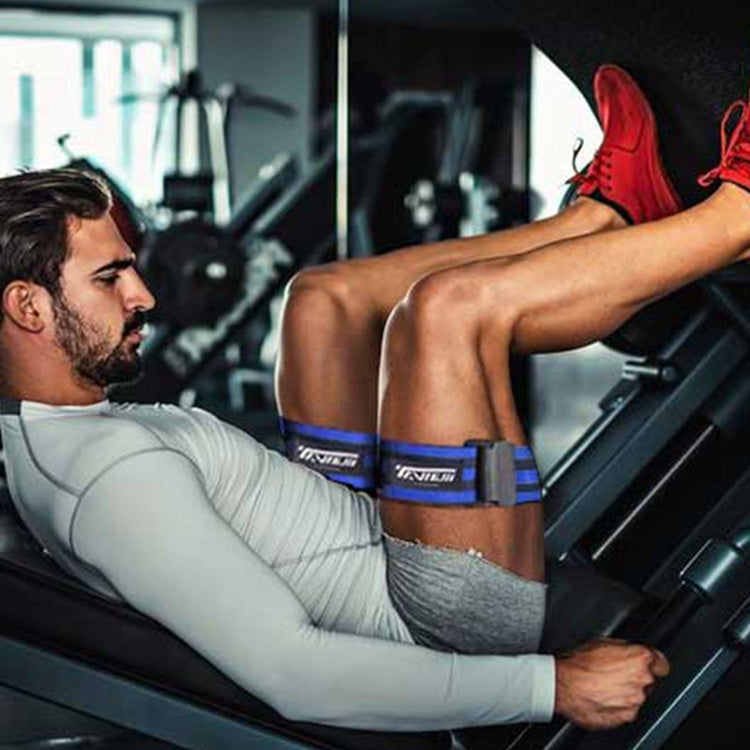 1 Paar Naturlatex Seiden-Gummiband Arm-Fitness-Blutfluss-Restriktion Trainingsband, Größe: 60 x 5cm, 1 Paar Trainingsband (Blau), 1 Paar Trainingsband (Rot)
