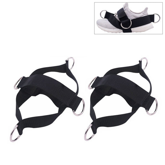 1 Paar Fitness-Schuhüberzug-Zugseil-Fitnessgerätegurte, 1 Paar Zugseil (Schwarz)