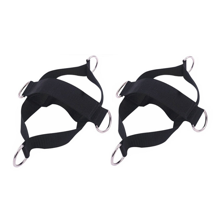 1 Paar Fitness-Schuhüberzug-Zugseil-Fitnessgerätegurte, 1 Paar Zugseil (Schwarz)