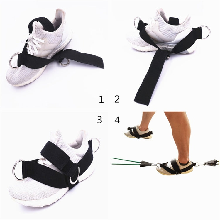 1 Paar Fitness-Schuhüberzug-Zugseil-Fitnessgerätegurte, 1 Paar Zugseil (Schwarz)