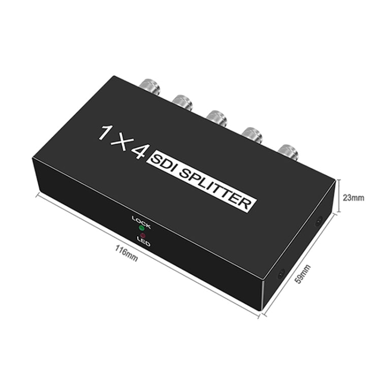 Amplificador distribuidor de video SDI 1 entrada 4 salidas SD-SDI / HD-SDI / 3G-SDI, 1 entrada 4 salidas