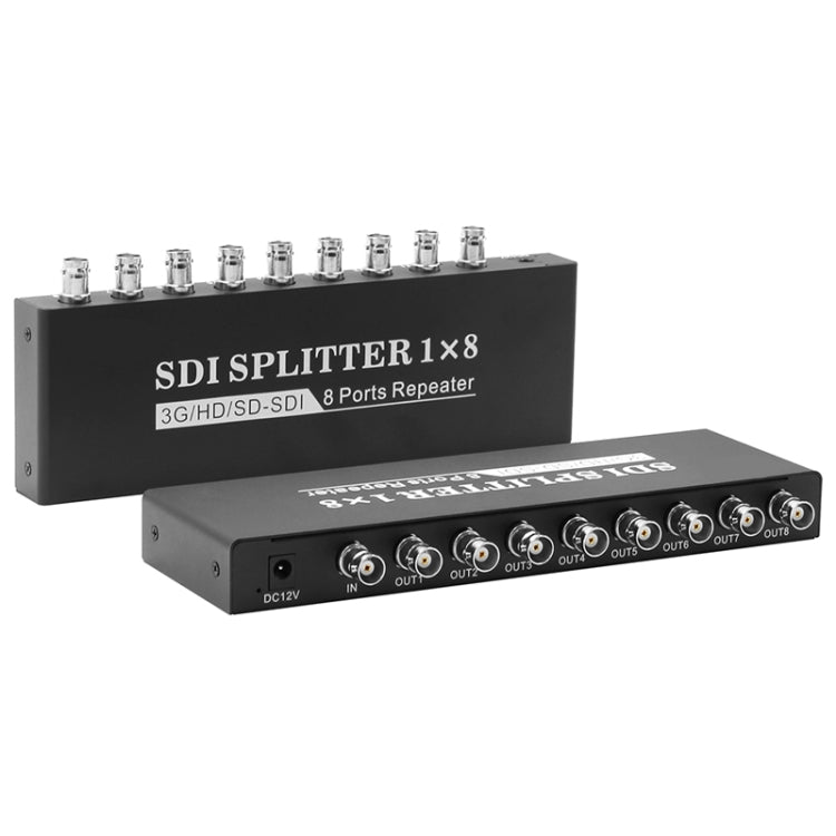 Divisor de vídeo SDI con amplificador de distribución 1 entrada 8 salidas SD-SDI / HD-SDI / 3G-SDI, 1 entrada 8 salidas