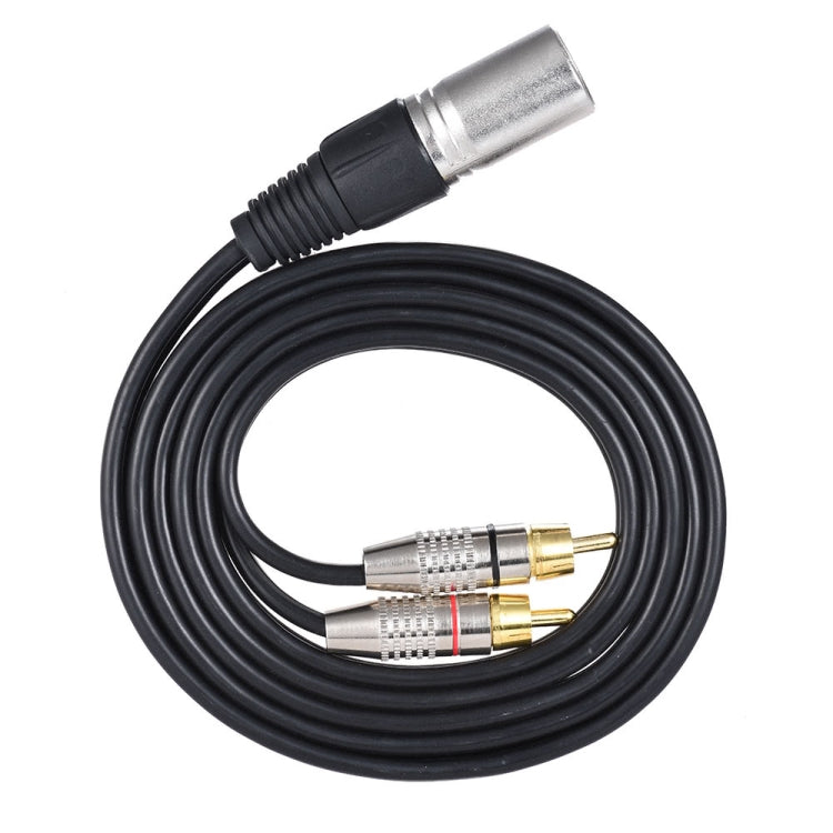 XLR-Stecker auf 2 Cinch-Stecker Stereo-Audiokabel | Vergoldet | 0,5m–10m