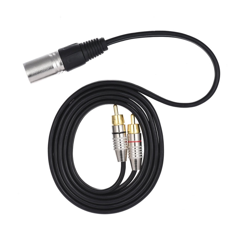 XLR-Stecker auf 2 Cinch-Stecker Stereo-Audiokabel | Vergoldet | 0,5m–10m