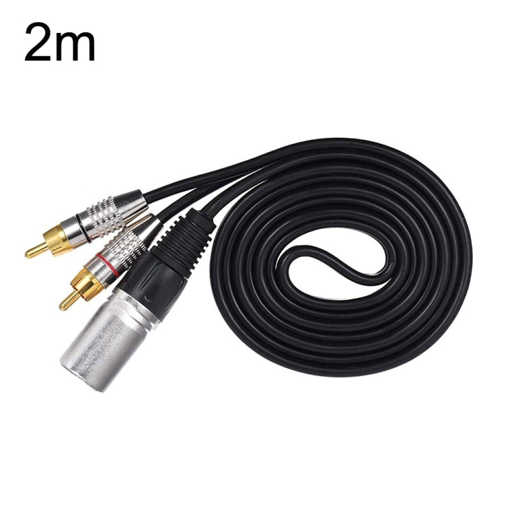 XLR-Stecker auf 2 Cinch-Stecker Stereo-Audiokabel | Vergoldet | 0,5m–10m