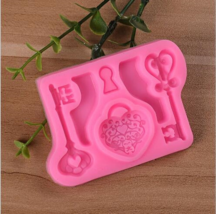 Love Lock & Key Fondant Silicone Mould | Set of 2 | Cake Decorating Tool
