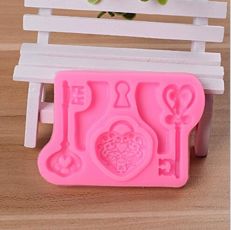 Love Lock & Key Fondant Silicone Mould | Set of 2 | Cake Decorating Tool