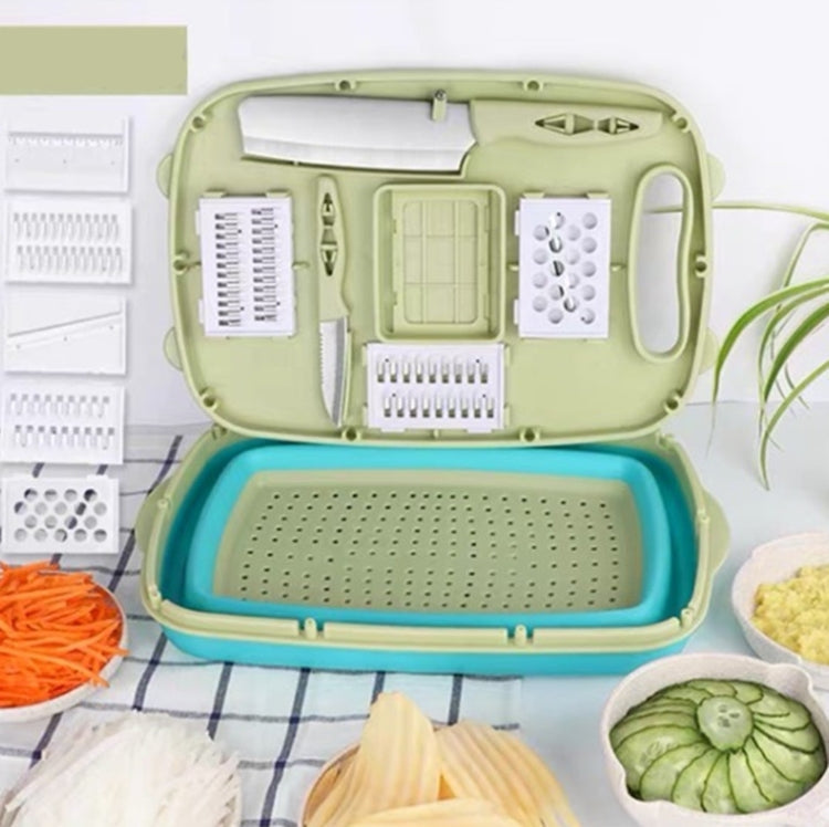 9-in-1 Folding Cutting Board Set with Knife & Blades
