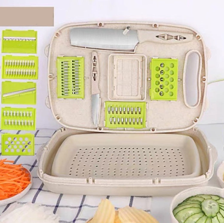 9-in-1 Folding Cutting Board Set with Knife & Blades