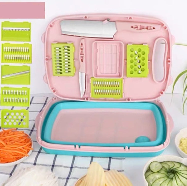 9-in-1 Folding Cutting Board Set with Knife & Blades